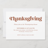 Invitation Boho et Retro | Dîner d'action de grâces (Devant)