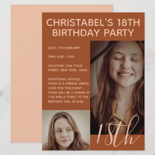 Invitation Boho Été Brown Terracotta Fête d'Anniversaire tend