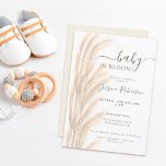 Invitation Boho été pampas herbe aquarelle baby shower<br><div class="desc">Bébé en fleur ! Boho été pampas herbe aquarelle baby shower invitation avec élégante brun,  la typographie ivoirienne beige,  aquarelle et arrière - plan minimaliste.</div>