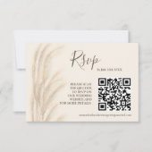 Invitation Boho été pampas herbe aquarelle rsvp qr code (Devant)