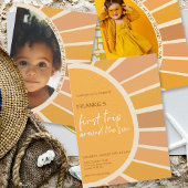 Invitation Boho Eté Premier Voyage Autour Du Soleil Photo Ann