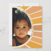 Invitation Boho Eté Premier Voyage Autour Du Soleil Photo Ann (Dos)