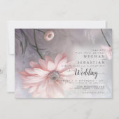 Invitation Boho Ethereal Rose Daisies (Devant)