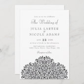 Invitation Boho Ethnic Botanical Accent Wedding (Devant / Derrière)