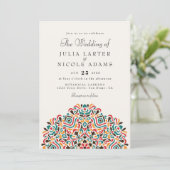 Invitation Boho Ethnique Accent Botanique Mandala (Debout devant)