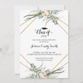 Invitation Boho Eucalyptus Feuilles de la verdure (Devant)