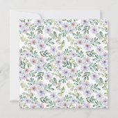 Invitation Boho Eucalyptus & Floral Fête des mariées verte (Dos)