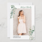 Invitation Boho Eucalyptus Greenery Photo Graduation Party (Dos)
