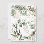 Invitation Boho Eucalyptus Verdure Pampas Wreath Gold (Dos)