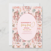 Invitation Boho Fairy Première fille 1er anniversaire (Devant)