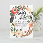 Invitation Boho fait varier le pas de l'invitation de baby (Debout devant)