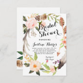 Invitation Boho fait varier le pas de l'invitation de Fête de (Devant / Derrière)