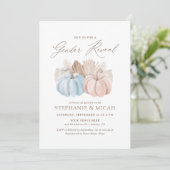 Invitation Boho Fall Citrouille Gender Reveal (Debout devant)