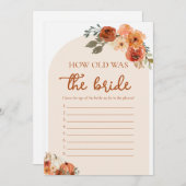 Invitation Boho Fall Citrouille Quel âge avait la mariée Jeu (Devant / Derrière)