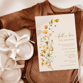 Invitation Boho Fall en amour Baby shower Fleur sauvage