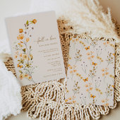 Invitation Boho Fall en amour Baby shower Fleur sauvage