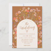 Invitation Boho Fall Fleur sauvage Floral Butal Mariage (Devant)