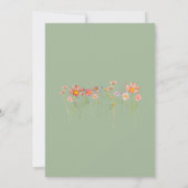 Invitation Boho Fall Fleur sauvage Sage Green (Dos)