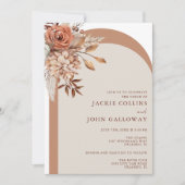 Invitation Boho Fall Floral Arch Mariage (Devant)