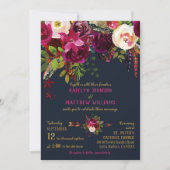 Invitation Boho Fall Floral Arrow Bouquet Mariage (Devant)