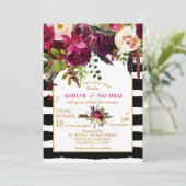 Invitation Boho Fall Floral Arrow Bouquet Mariage de bande (Debout devant)