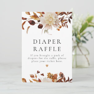 Invitation Boho Fall Floral Baby shower Déchets Raffin Signal