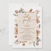 Invitation Boho Fall Floral Fall In Love Fête des mariées (Devant)