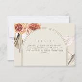 Invitation Boho Fall Floral Mariage Détails numériques (Devant)