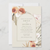 Invitation Boho Fall Floral Mariage numérique (Devant)