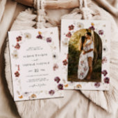 Invitation Boho Fall Florals Mariage Arch Photo