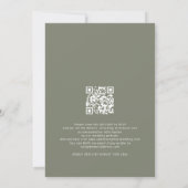 Invitation Boho Fall Florals Sage Bohemian Mariage (Dos)