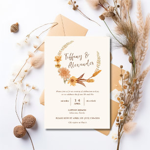 Invitation Boho Fall Flowers