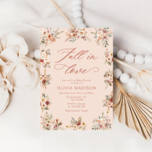 Invitation Boho Fall in Love Baby shower Floral