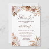 Invitation Boho Fall in Love Beige Neutral Fête des mariées (Devant)
