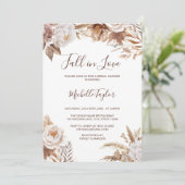 Invitation Boho Fall in Love Beige Neutral Fête des mariées (Debout devant)