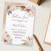 Invitation Boho Fall in Love Beige Neutral Fête des mariées