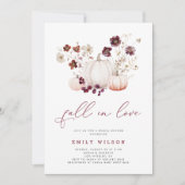 Invitation Boho Fall in Love Fleur sauvage Fête des mariées C (Devant)
