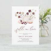 Invitation Boho Fall in Love Fleur sauvage Fête des mariées C (Debout devant)