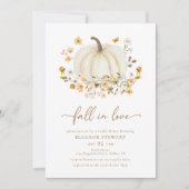 Invitation Boho Fall In Love Fleur sauvage Fête des mariées C (Devant)