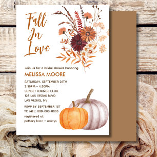 Invitation Boho Fall In Love Rustic Flower Fête des mariées
