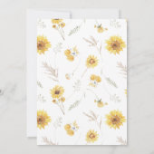 Invitation Boho Fall in Love Sunflower Botanique (Dos)