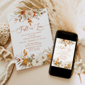 Invitation Boho Fall in Love terracotta automne nuptiale douc