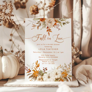 Invitation Boho Fall in Love terracotta automne nuptiale douc