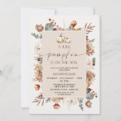 Invitation Boho Fall Little Baby shower Citrouille (Devant)