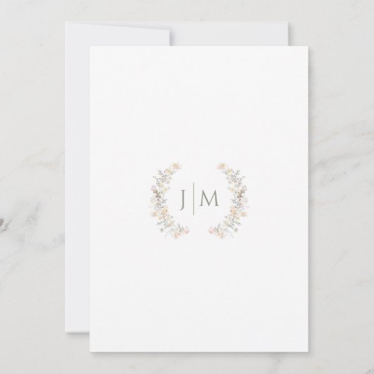 Invitation Boho Fall Meadow Floral Wreath Wedding (Dos)