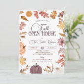 Invitation Boho Fall Open House, Réaltor Houclier (Debout devant)