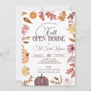 Invitation Boho Fall Open House, Réaltor Houclier