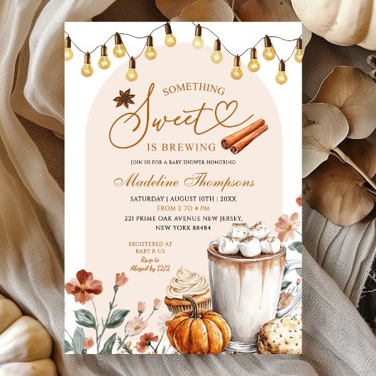 Invitation Boho Fall Quelque chose de sucré brasse du Baby sh