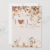 Invitation Boho Fall Rustic Chic Fête des mariées (Dos)