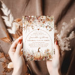 Invitation Boho Fall Rustic Fleur sauvage Fête des mariées<br><div class="desc">🌻 Présentez Notre Boho Fall Rustique Fleur sauvage Citrouille de douche nuptiale Invitation! 🍂 Plongez dans la beauté de l'automne avec notre Boho Fall Rustique Fleur sauvage Citrouille Bridal Shower Invitation. Cette invitation élaborée résume l'essence d'une célébration bohème, mêlée à la chaleur de l'automne et à l'allure rustique de la...</div>